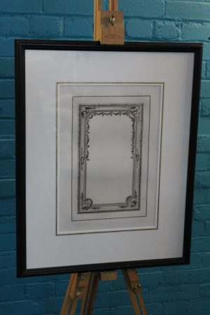 Rapilly Paris antique framed print of mirror design 3