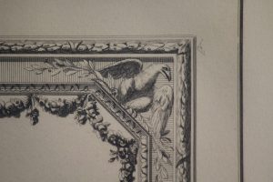 Rapilly Paris antique framed print of mirror design 1