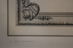 Rapilly Paris antique framed print of mirror design