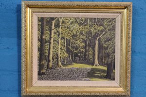 Oil on canvas Woodland scene