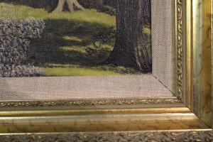 Oil on canvas Woodland scene 4