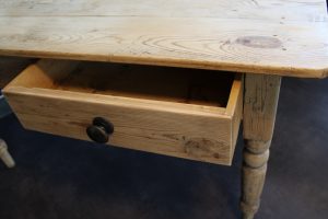Victorian pine kitchen table 4