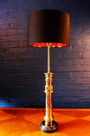 upcycling recycling bespoke copper brass fire branch nozzle lamp light 30