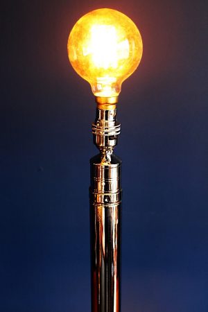 upcycling recycling chrome ashtray lamp light 2