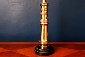 Upcycled recycled bespoke fire brass sprayer branch lamp light 5