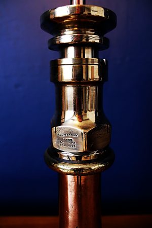 upcycled recycled bespoke brass copper branch nozzle light lamp 3