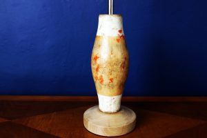 upcycled recycled bespoke vintage wooden skittle nozzle light lamp 4