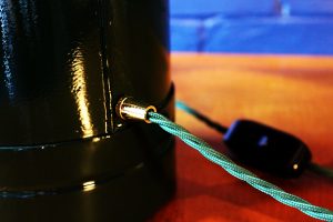 Upcycled recycled bespoke painted fire extinguisher lamp light 5