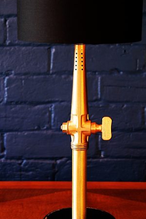 Upcycled recycled bespoke brass beer barrel tap lamp light 14