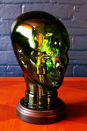 upcycling recycling glass head lamp light 4