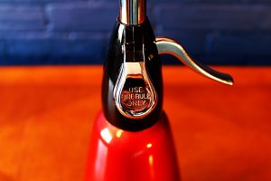 Upcycled recycled bespoke red soda syphon branch lamp light 8