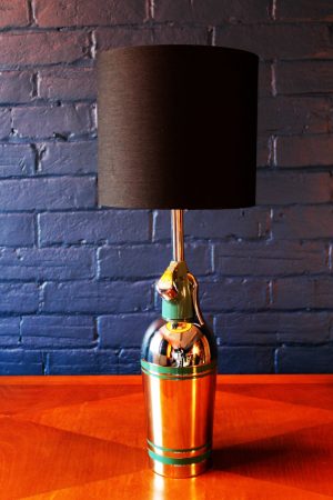 Upcycled recycled bespoke green soda syphon branch lamp light 3