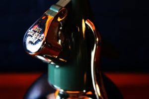 Upcycled recycled bespoke green soda syphon branch lamp light 1