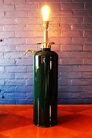 Upcycled recycled bespoke painted fire extinguisher lamp light 7