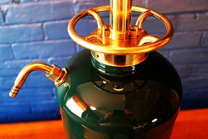 Upcycled recycled bespoke painted fire extinguisher lamp light 9