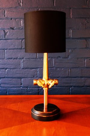 Upcycled recycled bespoke brass beer barrel tap lamp light 1