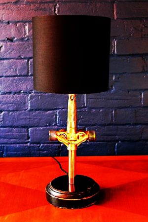Upcycled recycled bespoke brass beer barrel tap lamp light 9
