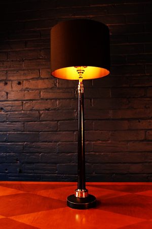 Upcycled recycled bespoke black copper fire branch lamp light 1