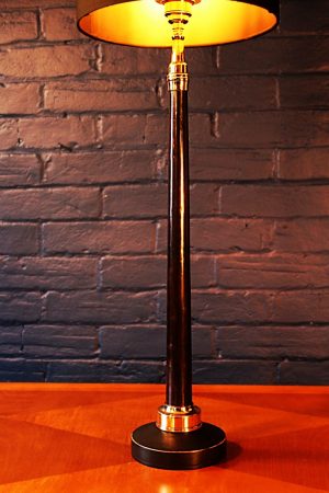 Upcycled recycled bespoke black copper fire branch lamp light 2