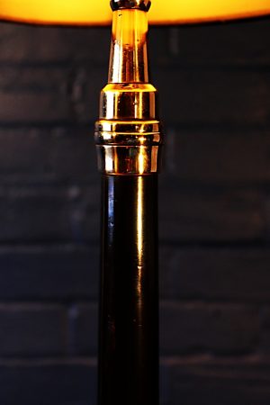 Upcycled recycled bespoke black copper fire branch lamp light 3