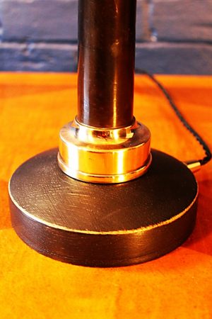 Upcycled recycled bespoke black copper fire branch lamp light 4