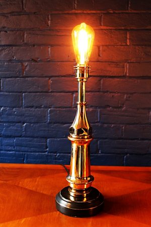 Upcycled recycled bespoke fire brass branch lamp light 5