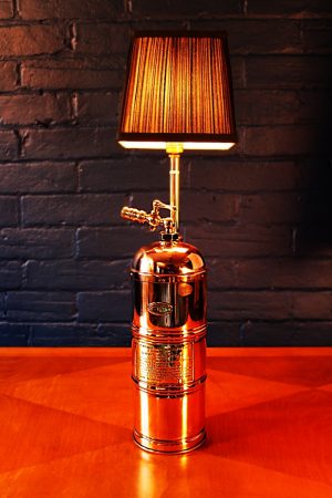 Upcycled recycled bespoke copper brass sprayer lamp light