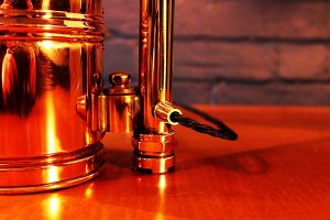 Upcycled recycled bespoke copper brass sprayer lamp light 5