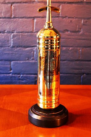 Upcycled recycled bespoke brass fire extinguisher lamp light 8