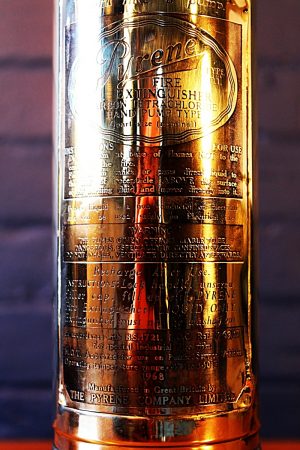 Upcycled recycled bespoke brass fire extinguisher lamp light 6