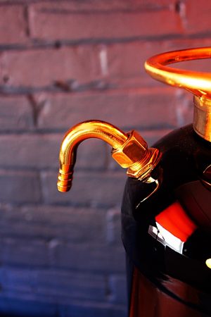 Upcycled recycled bespoke painted Porsche fire extinguisher lamp light 5