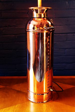 Upcycled recycled copper brass fire extinguisher lamp light 54