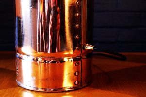 Upcycled recycled copper brass fire extinguisher lamp light 55