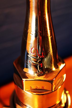 Upcycled recycled brass aluminium London nozzle fire branch lamp light 2