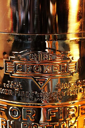 Upcycled recycled brass fire extinguisher table lamp light 4