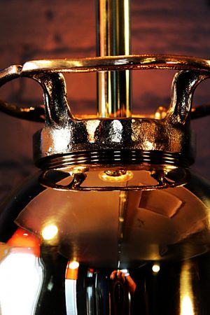 Upcycled recycled brass fire extinguisher table lamp light 6