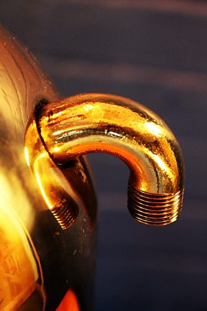 Upcycled recycled brass fire extinguisher table lamp light 7