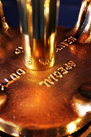 Upcycled recycled brass fire extinguisher table lamp light 14