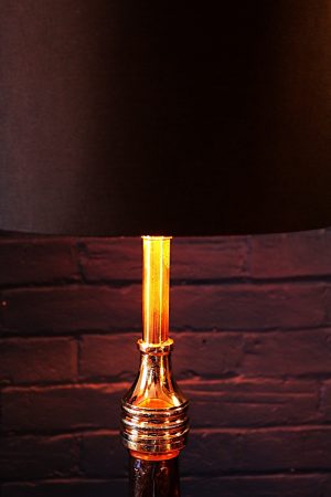 Upcycled recycled antique copper brass fire branch table lamp light 1