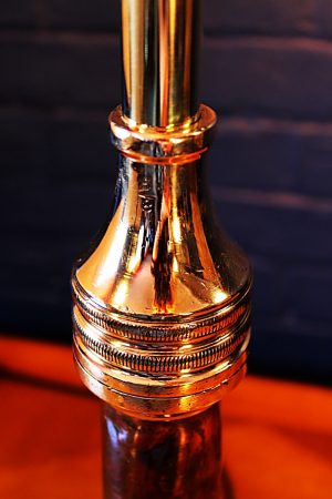 Upcycled recycled antique copper brass fire branch table lamp light 4