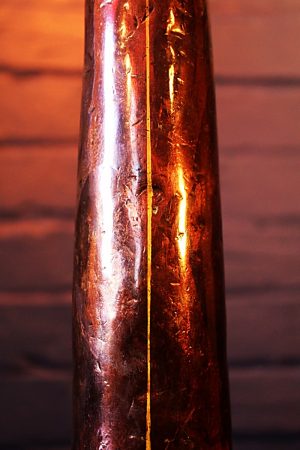 Upcycled recycled antique copper brass fire branch table lamp light 6