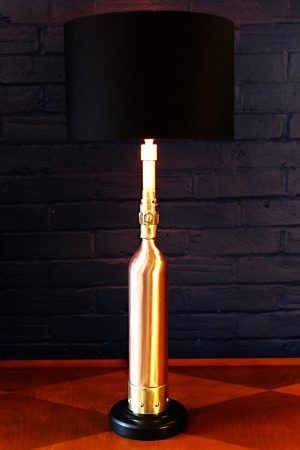 Upcycled recycled brass copper fire extinguisher table lamp light 31