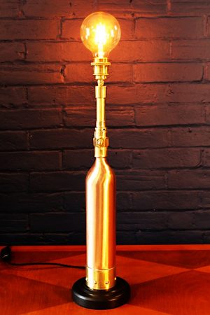 Upcycled recycled brass copper fire extinguisher table lamp light 32