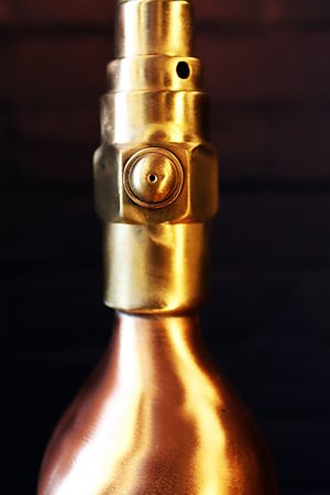Upcycled recycled brass copper fire extinguisher table lamp light 33