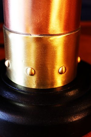 Upcycled recycled brass copper fire extinguisher table lamp light 34