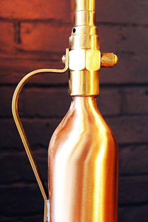 Upcycled recycled brass copper fire extinguisher table lamp light 37