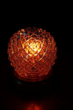 Glass globe pineapple vintage table lamp 3