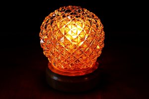 Glass globe pineapple vintage table lamp 2