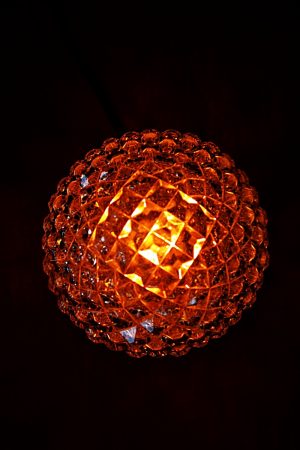 Glass globe pineapple vintage table lamp 1