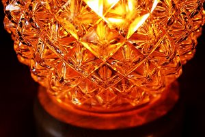 Glass globe pineapple vintage table lamp